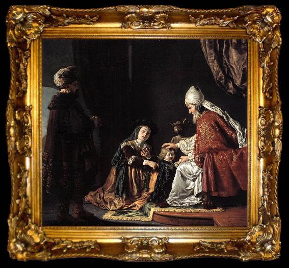 framed  VICTORS, Jan Hannah Giving Her Son Samuel to the Priest ar, ta009-2